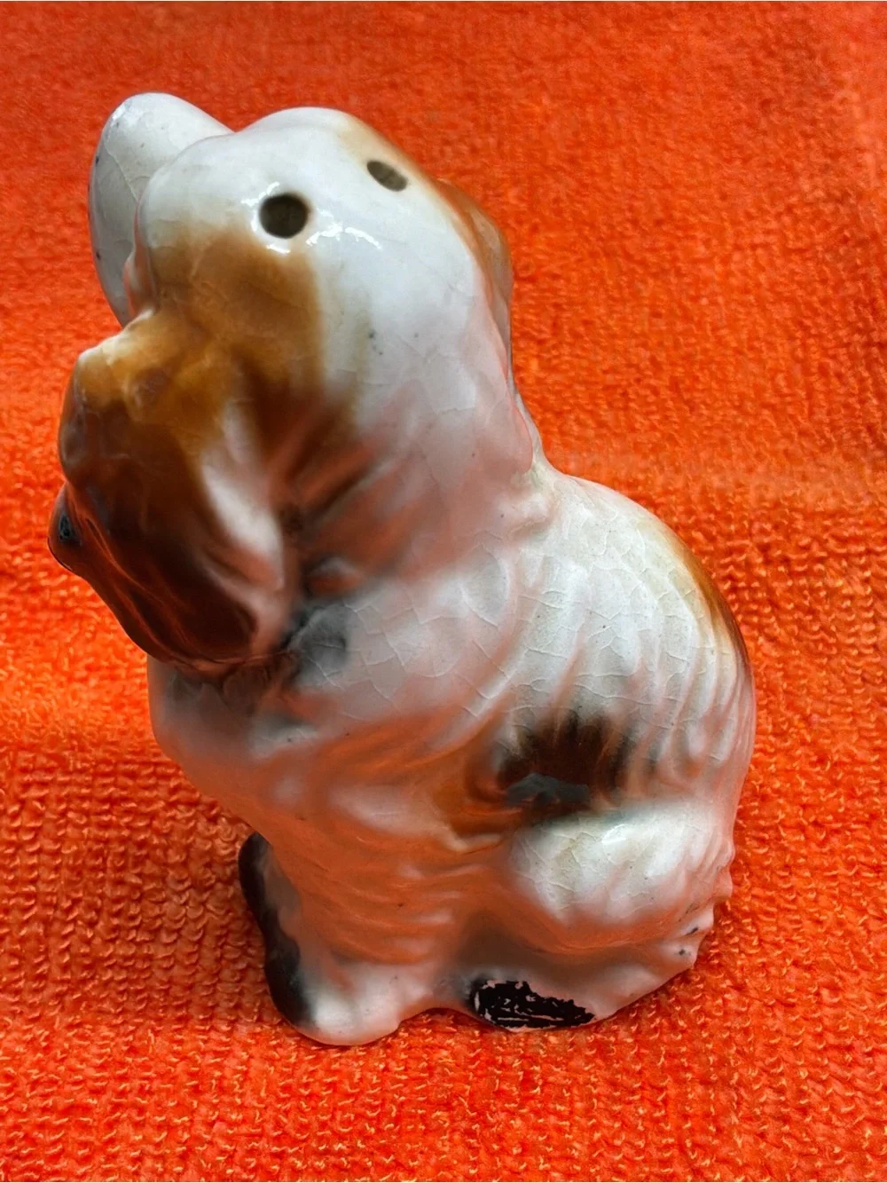 Ceramic Dog Salt and Pepper Shakers - White and Black